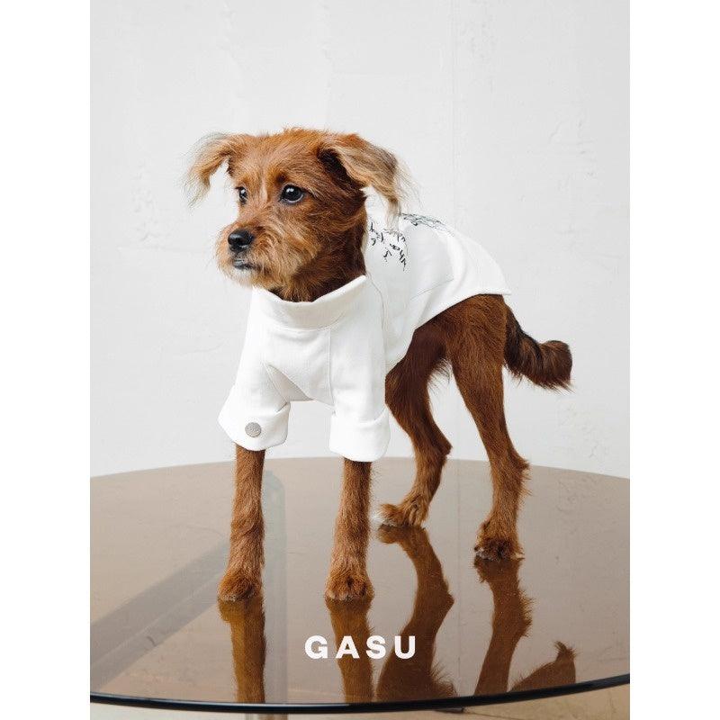GASU® Soft Touch Slogan White Pet T-Shirt - KIKOPALS