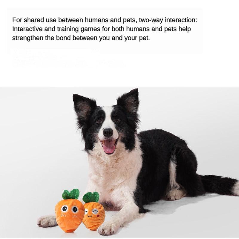MoovaLab® Plush Carrot Chew Dog Toy - KIKOPALS