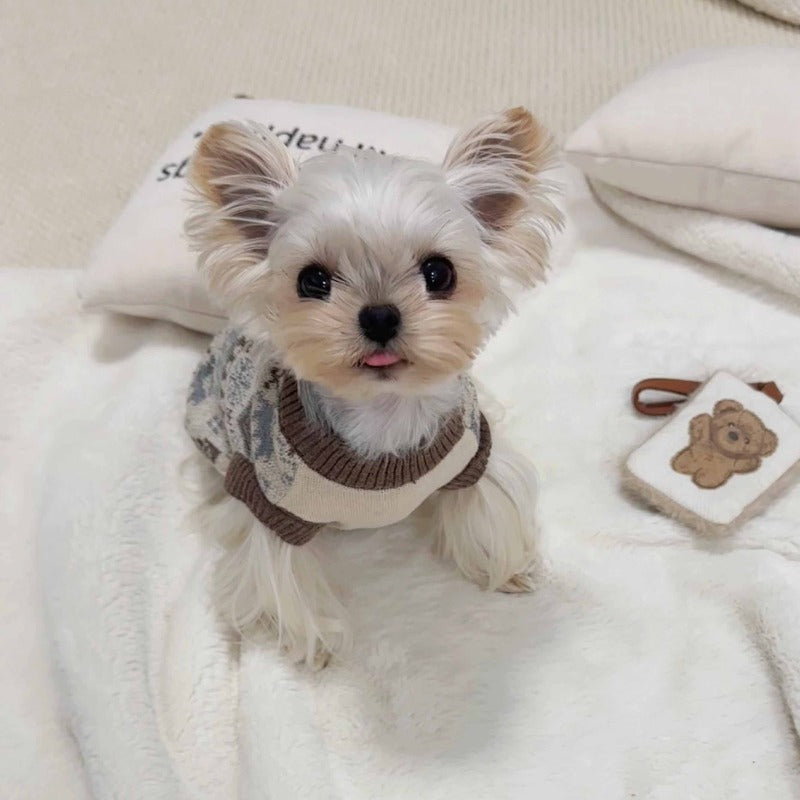 PalettePet® Christmas Ethnic Style Sweater for Dogs – Beige