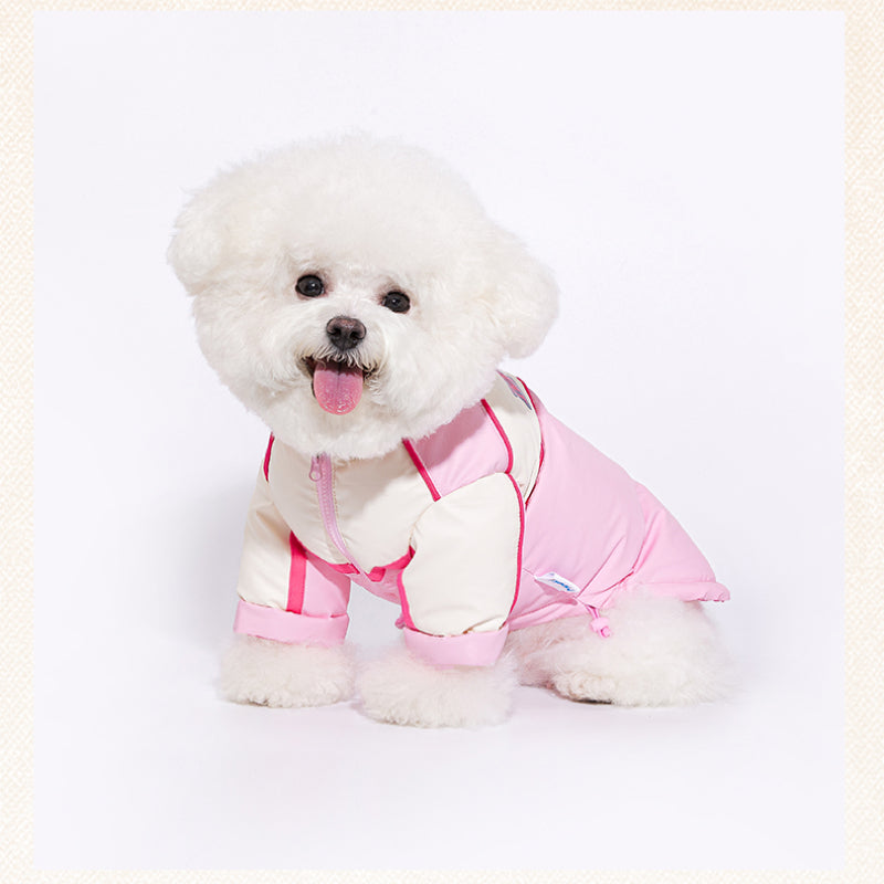 MookiPet® Pink Locomotive Down Jacket for Dogs