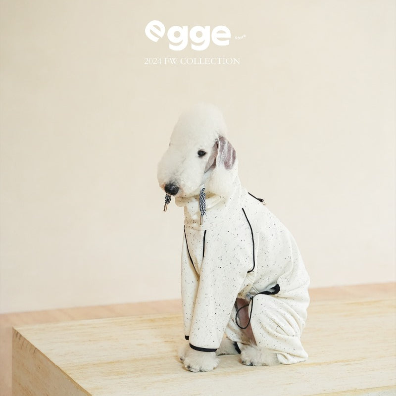 egge® School Uniform Hoodie - White & Blue for Dogs