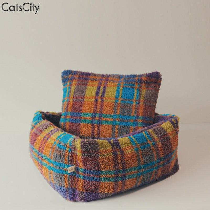 CatsCity® Colorful Lambswool Cat Bed - KIKOPALS