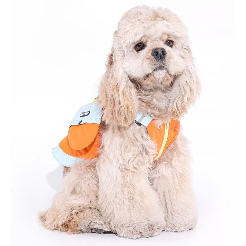 MookiPet® Vibrant Orange Outdoor Vest & Hat for Dogs