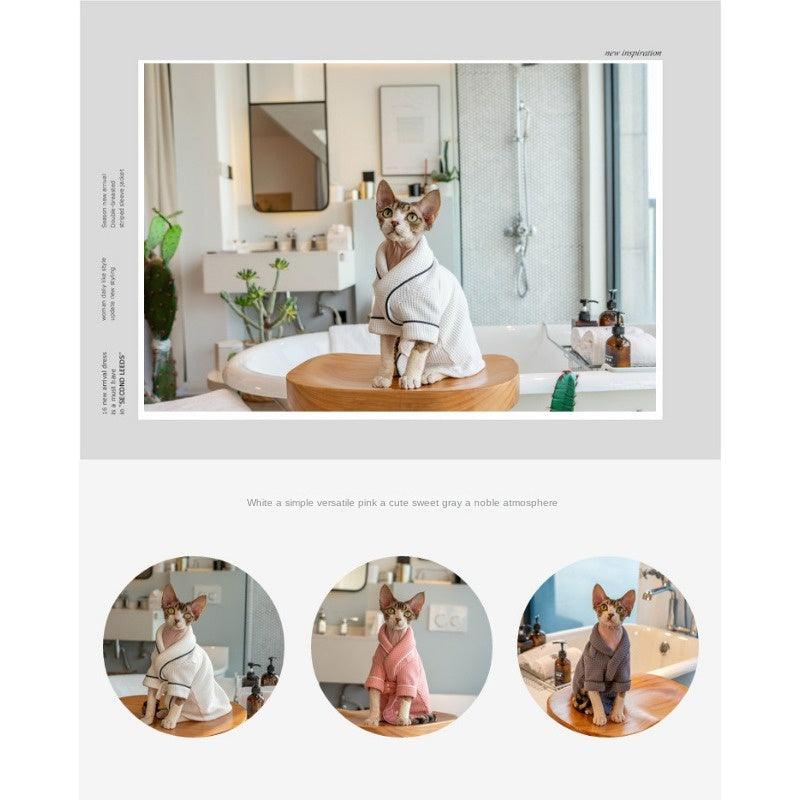 GINGERAIN® Soft Absorbent Cotton Pet Bathrobe - KIKOPALS