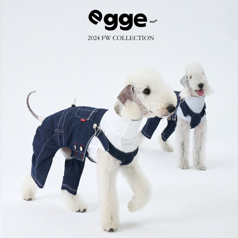egge® Vintage Denim Overalls for Dogs