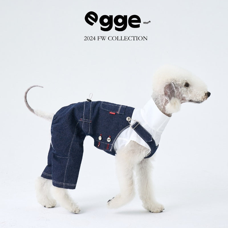 egge® Vintage Denim Overalls for Dogs