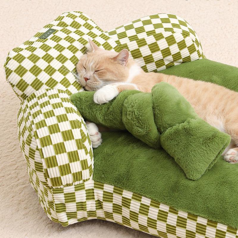 Tianyuan Pet® Checkerboard Pet Sofa - KIKOPALS