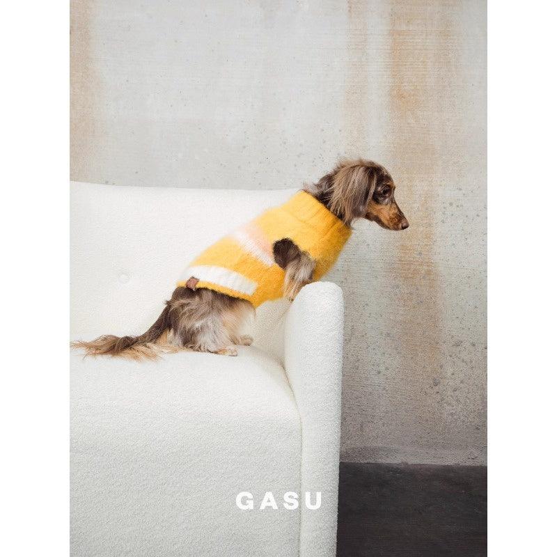 GASU® Bud Yellow Dog Knitted Sweater Vest - KIKOPALS