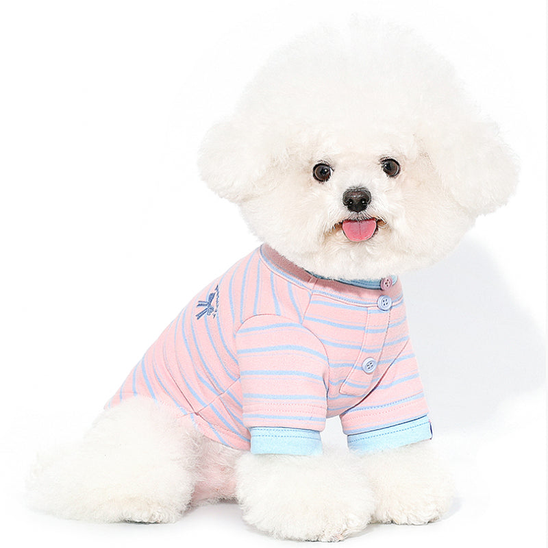 MookiPet® Striped Pink T-Shirt for Dogs & Cats