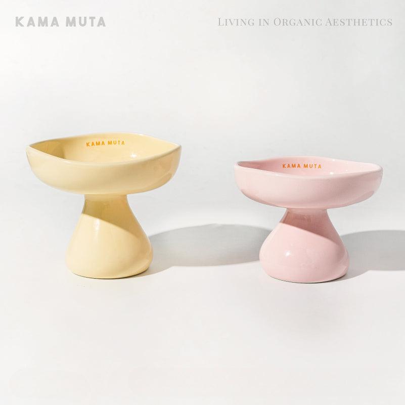 KAMA MUTA® Yellow & Pink Cat Bowl Set - KIKOPALS
