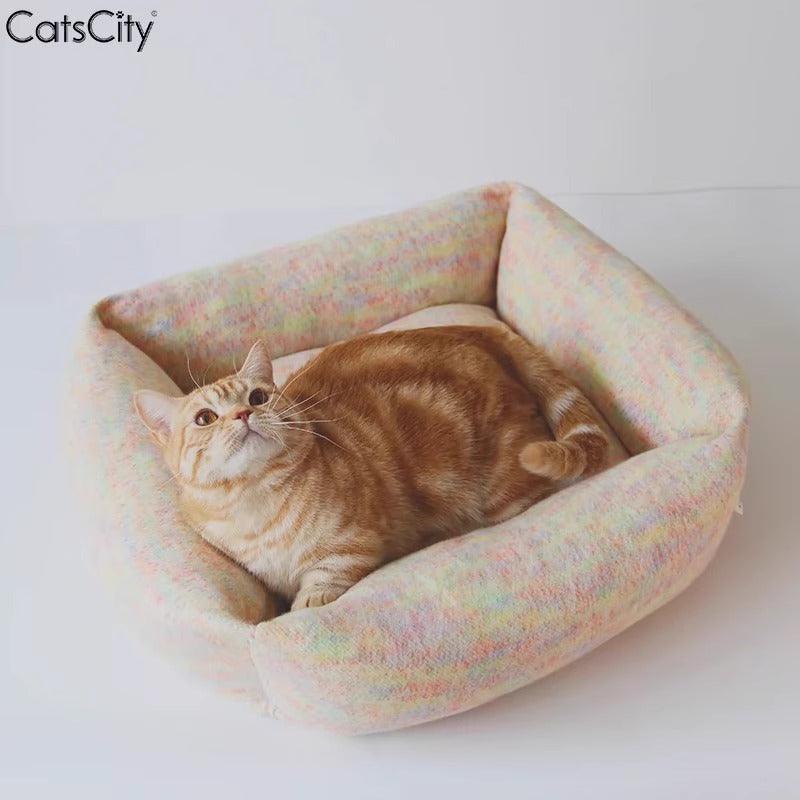 CatsCity® Colorful Lambswool Cat Bed - KIKOPALS