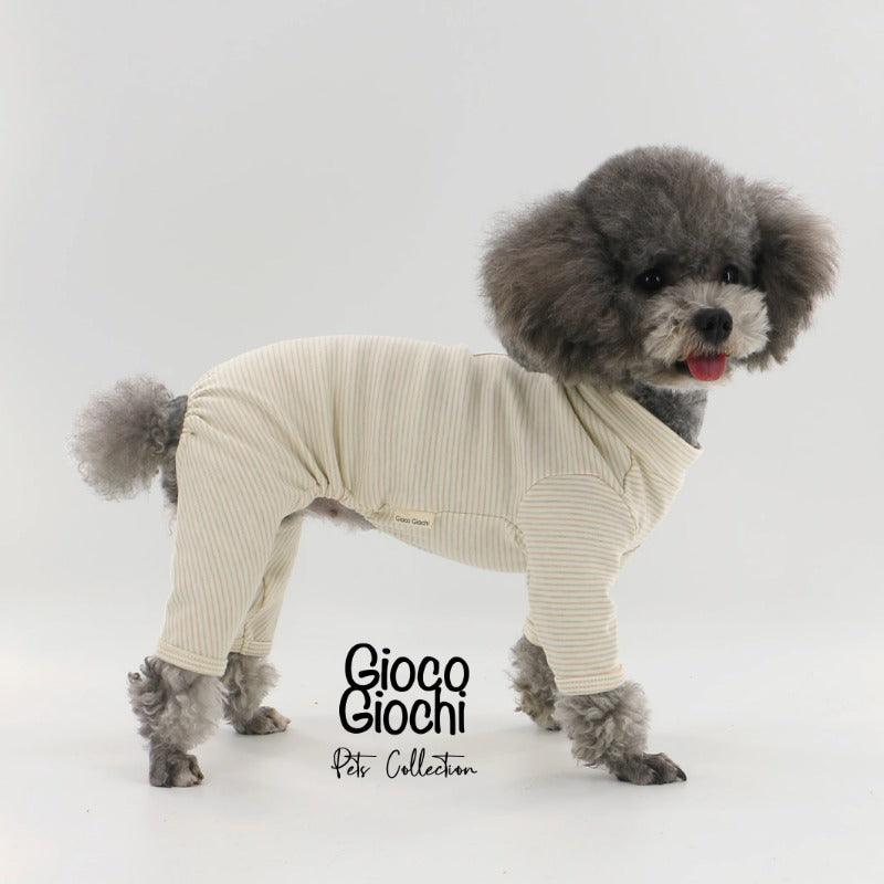 GiocoGiochi® Cotton Green Striped Dog Base Layer - KIKOPALS