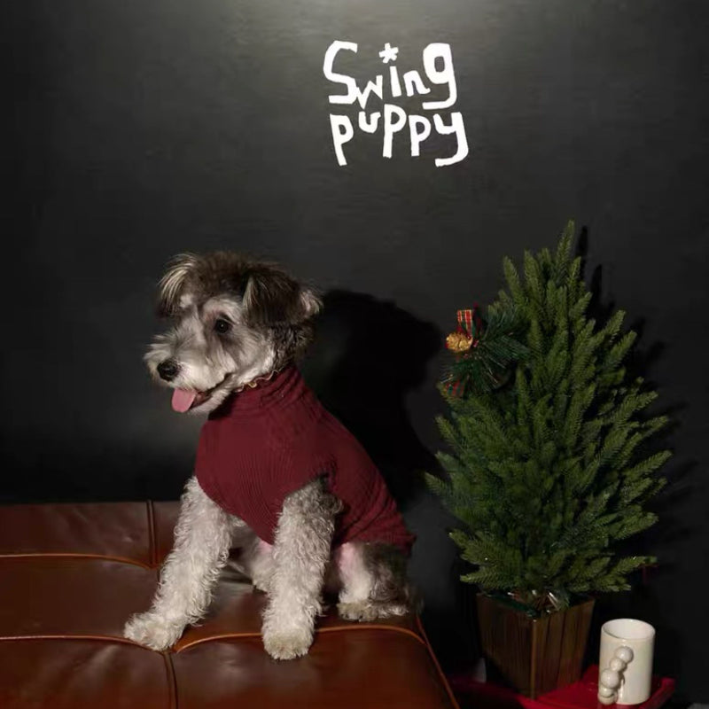 Swingpuppy® Dog Christmas Knit High-Neck Sweatshirt