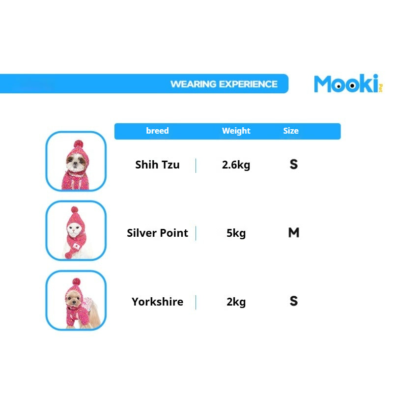 MookiPet®  Knitted Hat and Scarf for Dogs & Cats