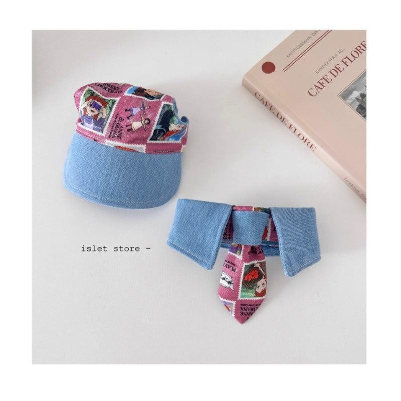 islet store® Denim Pet Bib / Hat / Bow Tib - KIKOPALS