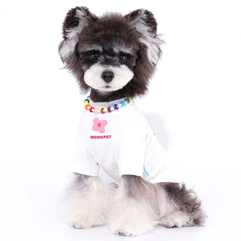 MookiPet® White T-Shirt for Dogs & Cats