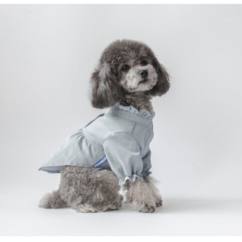 MARSHMALLOW® Vintage Ruffled Collar Shirt Dress for Dogs