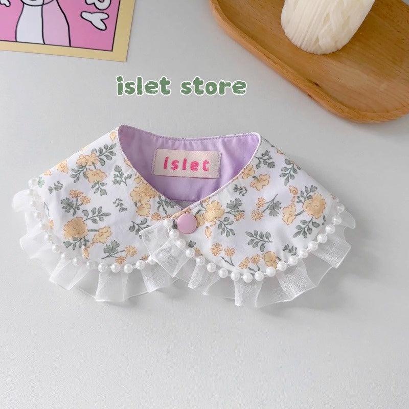 islet store® Handmade Floral Cream Pet Bib - KIKOPALS