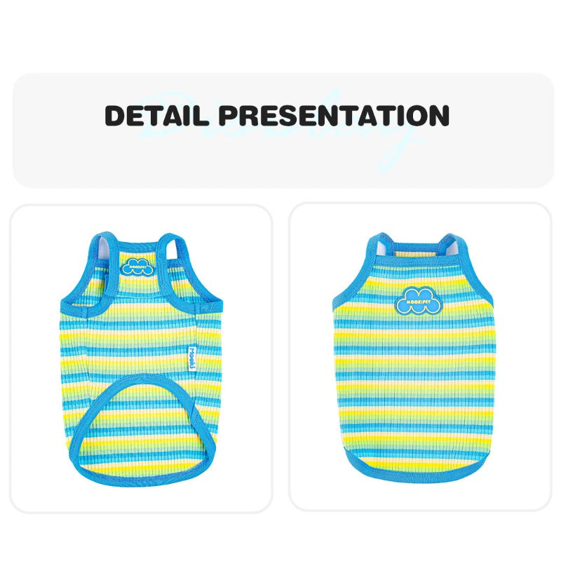 MookiPet® Cloud Striped Sling for Dogs – Blue & Yellow
