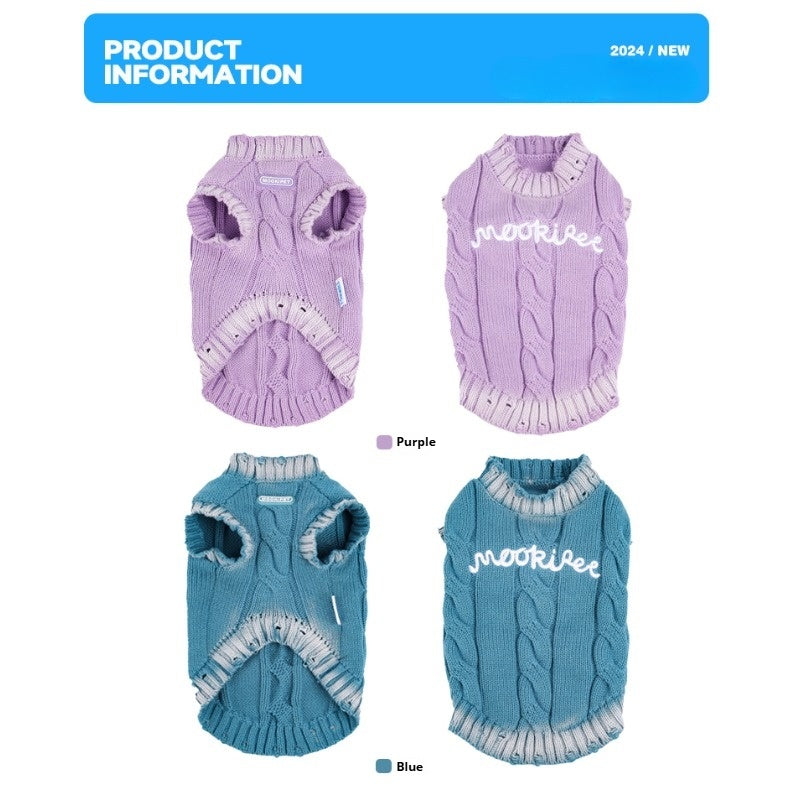 MookiPet® Spray-Painted Sweater Vest for Dogs and Cats – Vintage Style