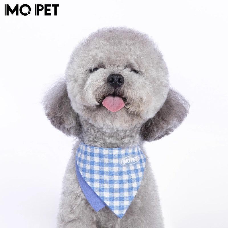 MQPET® Gingham Cotton-Linen Triangle Bandana for Pets - KIKOPALS