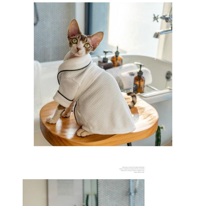 GINGERAIN® Soft Absorbent Cotton Pet Bathrobe - KIKOPALS