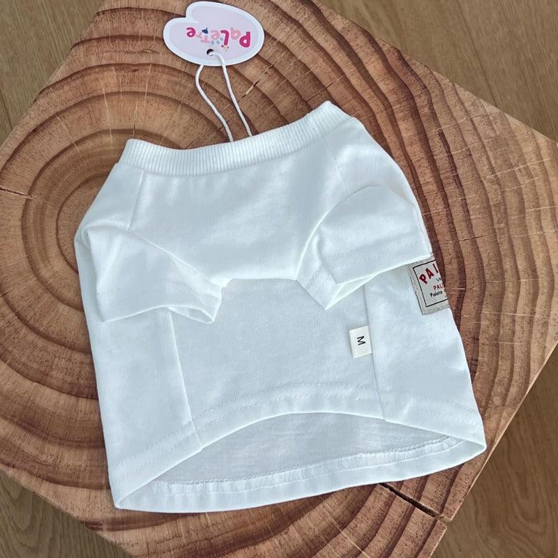 PalettePet® White Cat & Mouse Patch Pet T-Shirt - KIKOPALS