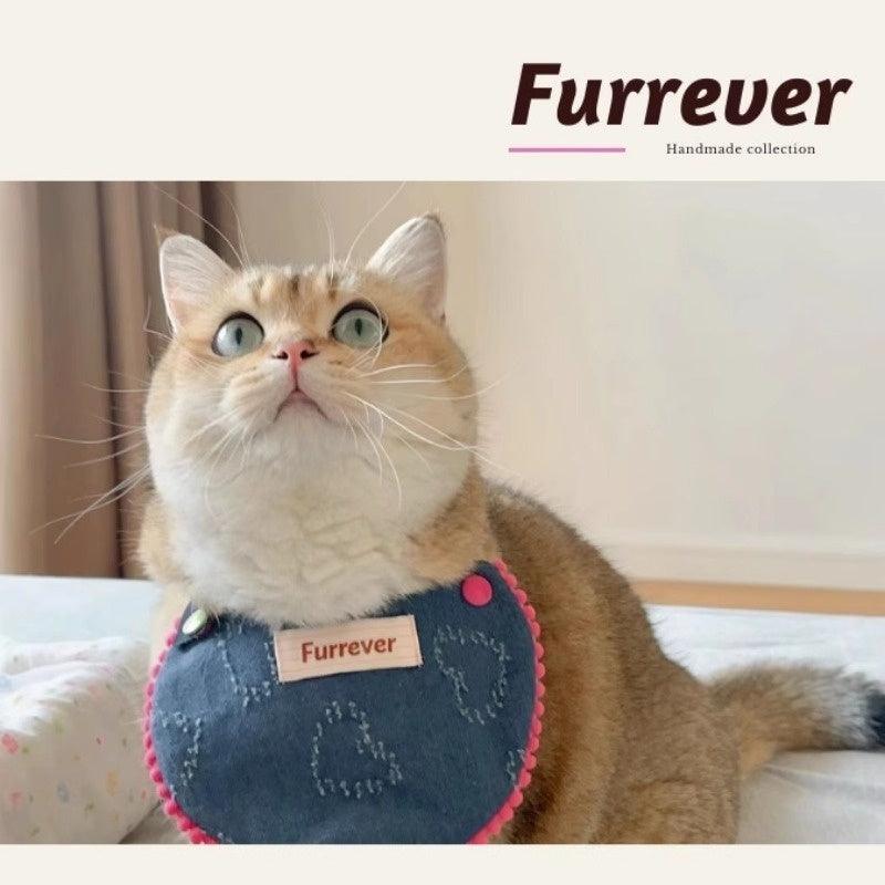 Furrever® Heart Denim Pet Bib - KIKOPALS