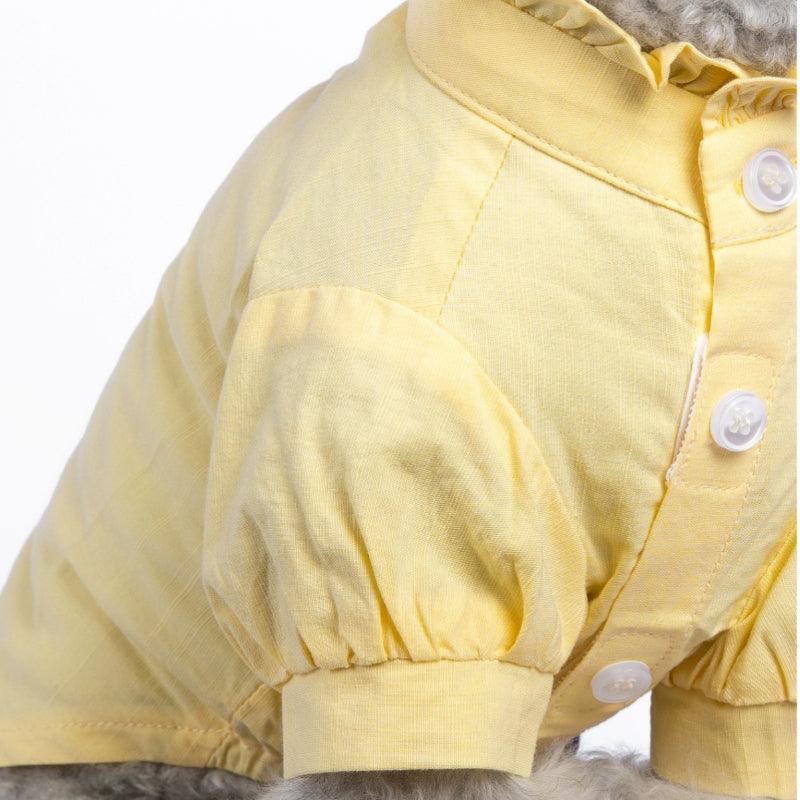 MQPET® Floral Lace-Collar Cotton-Linen Shirt - KIKOPALS