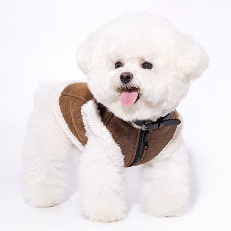 MookiPet® Suede Motorcycle Jacket for Dogs