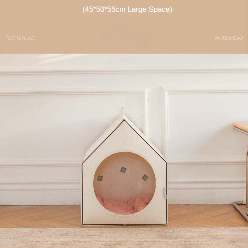 WURENDAO® Half-Covered Igloo Cat Bed - KIKOPALS