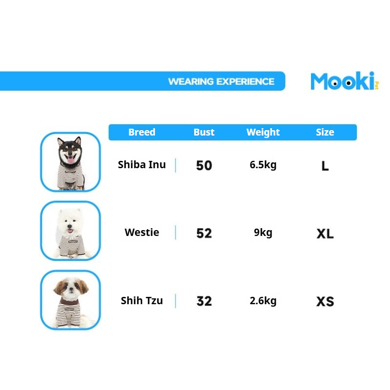 MookiPet® Striped Velvet T-Shirt for Dogs
