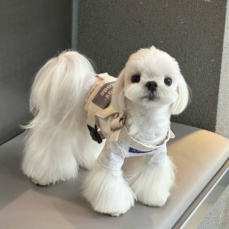 PalettePet® Vintage White & Blue Pet Vest - KIKOPALS