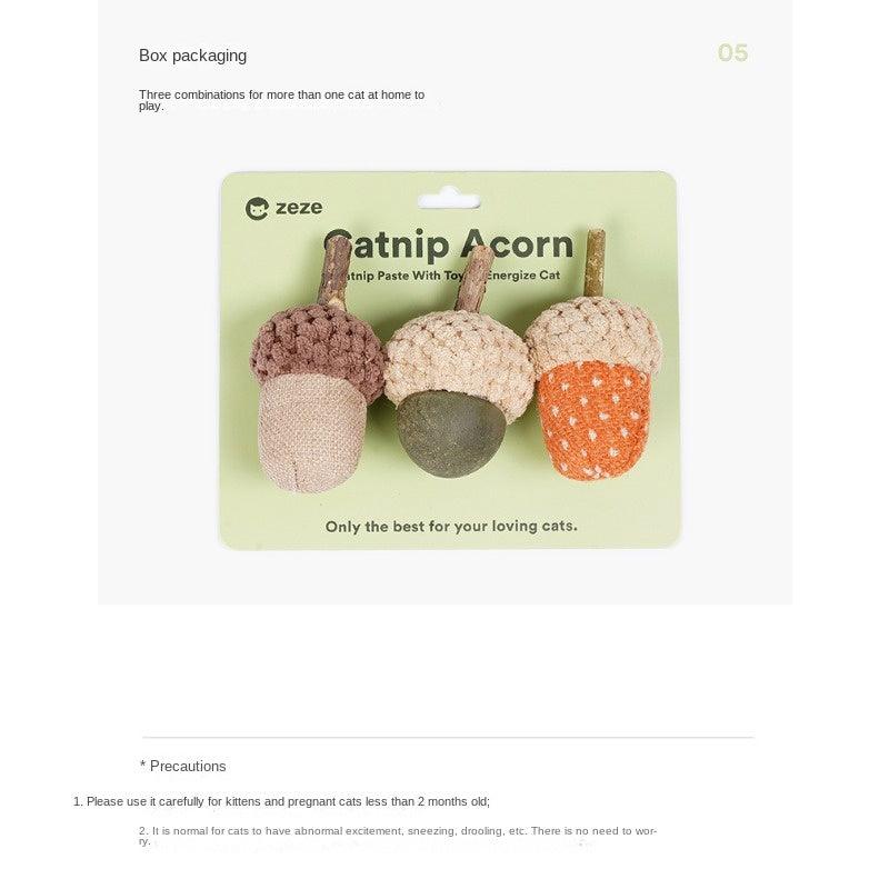 zeze® Acorn Catnip Toys - KIKOPALS