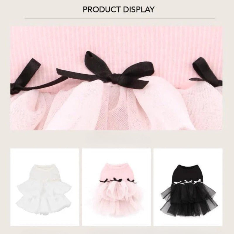 Dottylab® Bowknot Floral Pet Wedding Dress