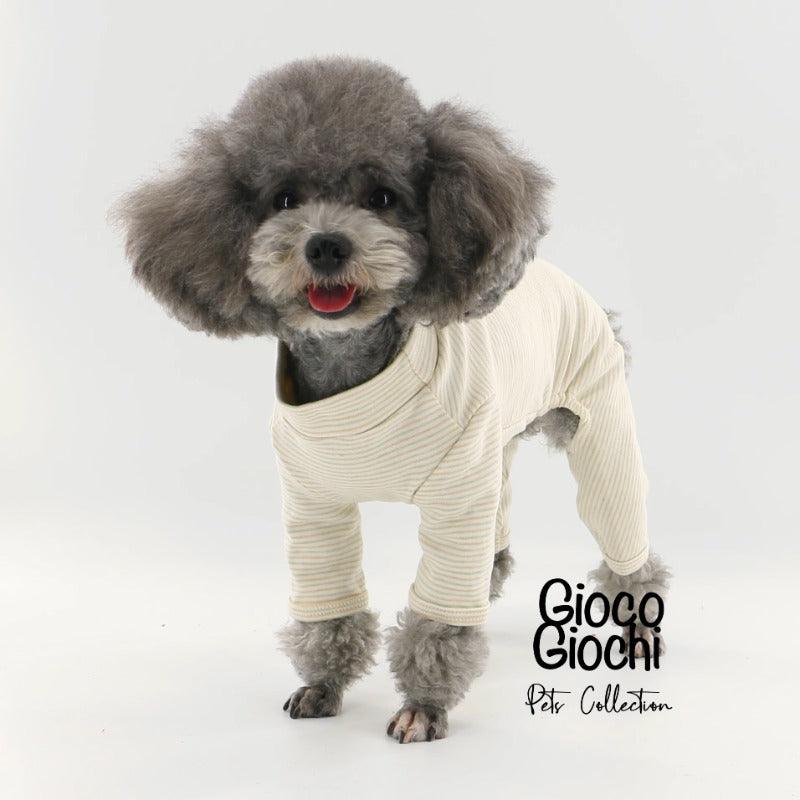 GiocoGiochi® Cotton Green Striped Dog Base Layer - KIKOPALS