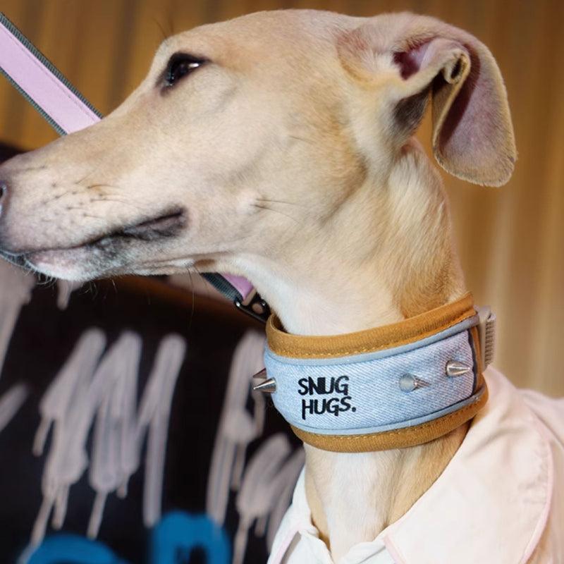 SNUGHUGS® Denim Stud Dog Collar - KIKOPALS
