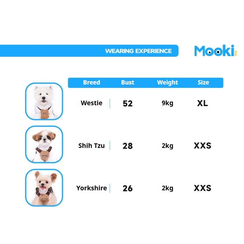 MookiPet® Khaki Functional Harness Vest & Hat Set for Dogs
