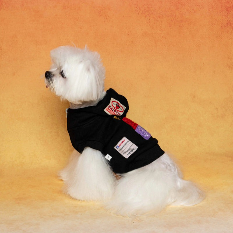 PalettePet® Fashionable Pet Hoodie – Black for Dogs