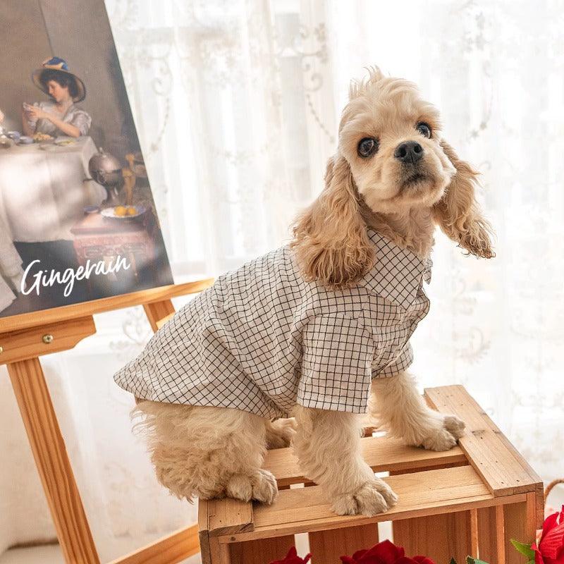 GINGERAIN® Cotton Plaid Pet Shirt - KIKOPALS