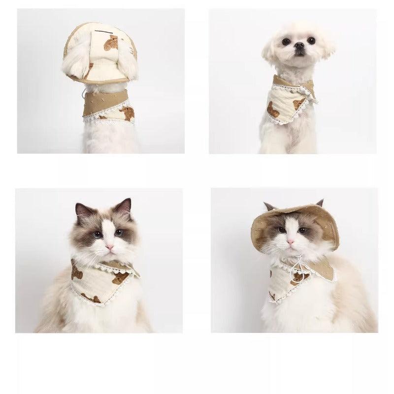BITEONE® Bear-Themed Pet Fisherman Hat/Bib - KIKOPALS