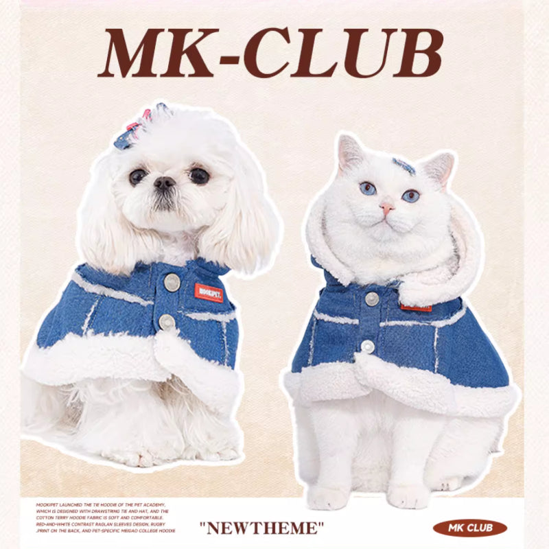 MookiPet® Blue Plush Cloak for Dogs & Cats