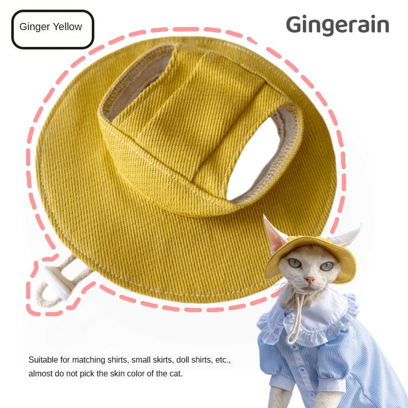 GINGERAIN® Colorful Cotton Fisherman Cat Hat - KIKOPALS