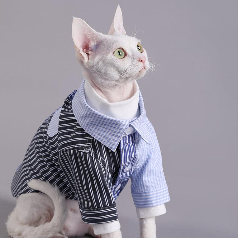 MQPET® Tricolor Striped Patchwork Pet Shirt - KIKOPALS