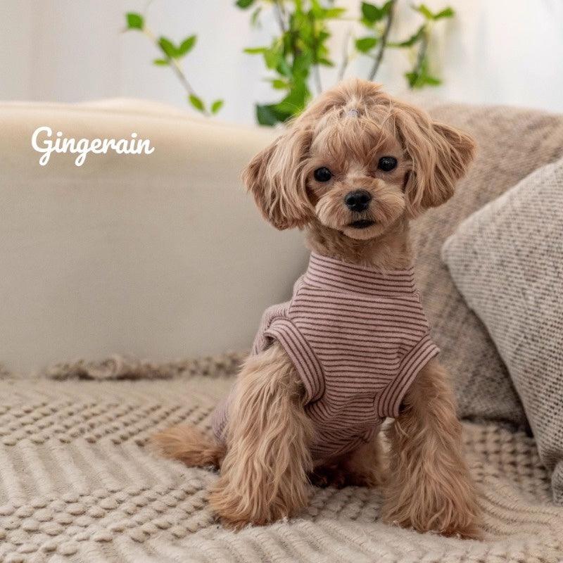 GINGERAIN® Striped Cotton Brushed Warm Dog Vest - KIKOPALS