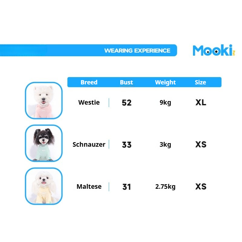 MookiPet® Colored Thermal Base Shirt for Dogs and Cats
