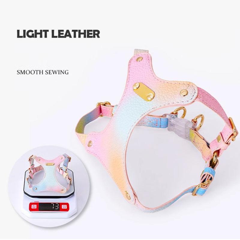 Minly® Adorable Rainbow Dog Harness and Leash Set - KIKOPALS