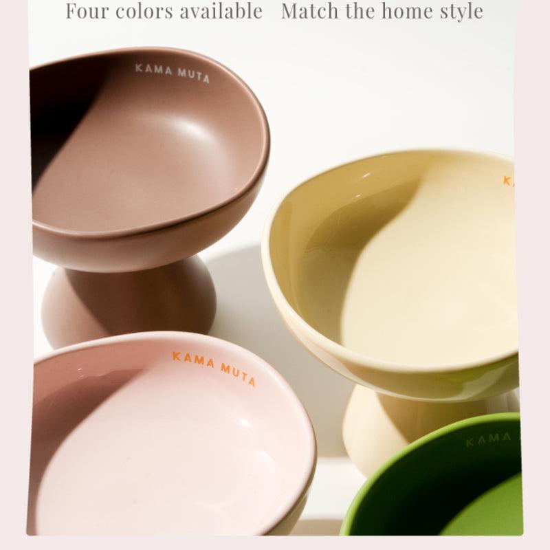 KAMA MUTA® Yellow & Pink Cat Bowl Set - KIKOPALS