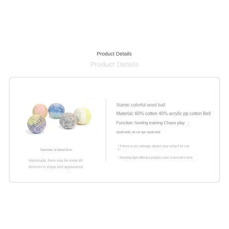 MEOWCARD® Colorful Fluffy Ball Cat Toy - KIKOPALS