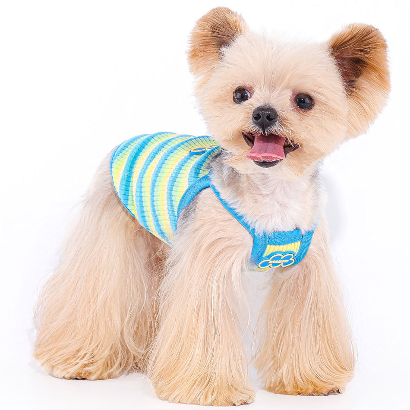 MookiPet® Cloud Striped Sling for Dogs – Blue & Yellow